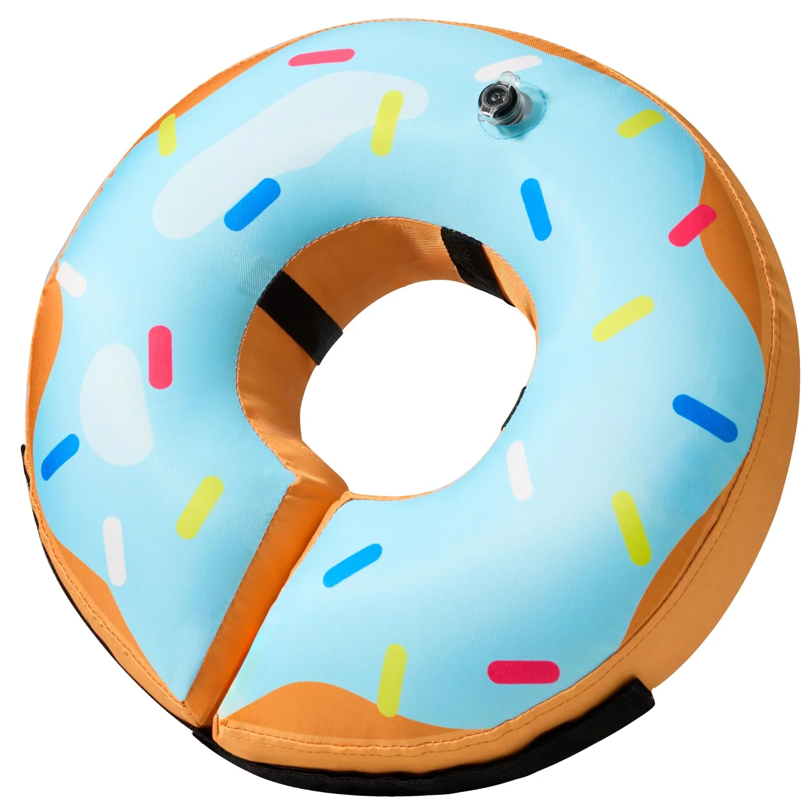 High-End BENCMATE Inflatable Donut Dog Cone Collar – Soft Adjustable Durable Recovery E-Collar Medium Blue Sustainable