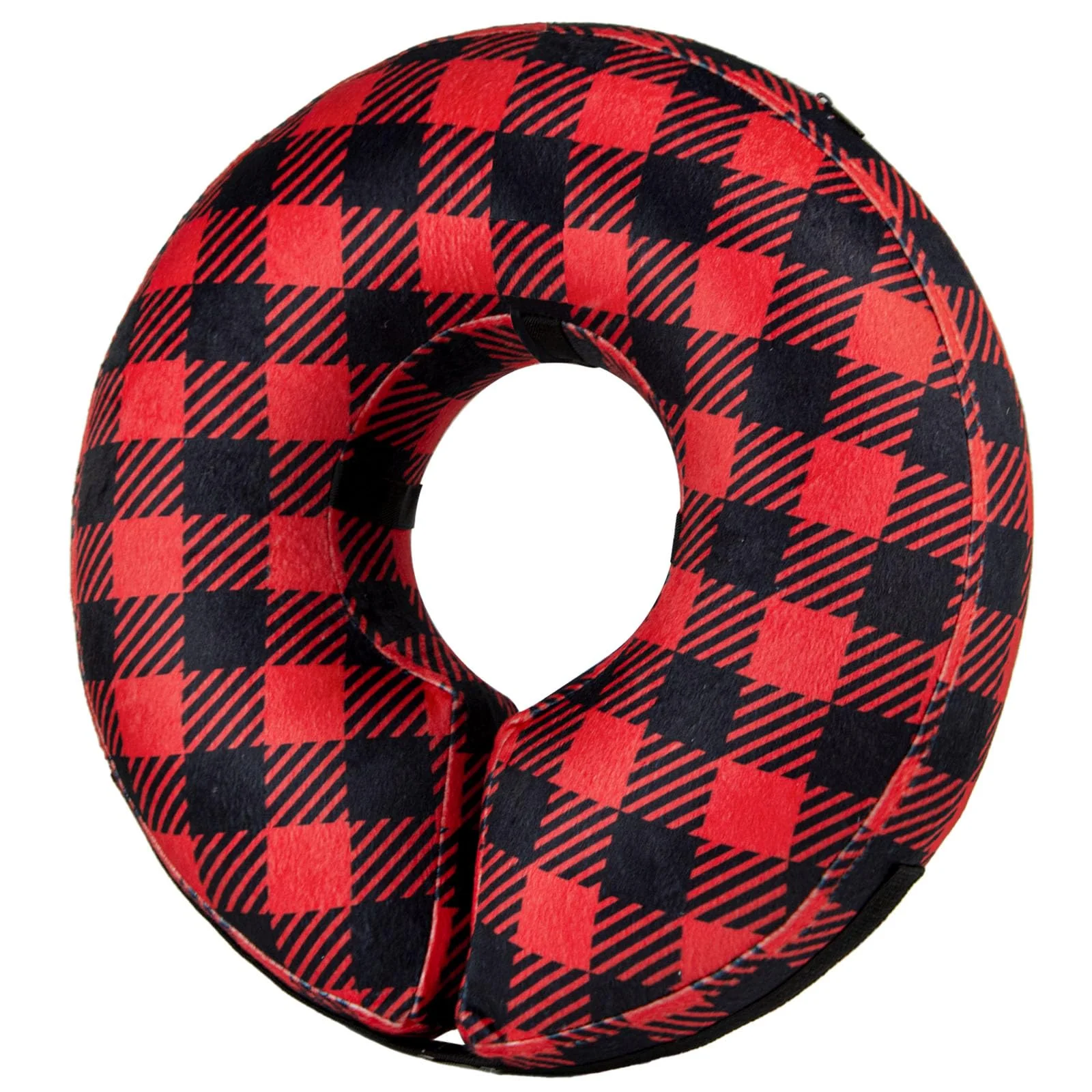 Elite BENCMATE Inflatable Dog Cone Collar – Soft Donut E-Collar for Pets Large Plaid Selected