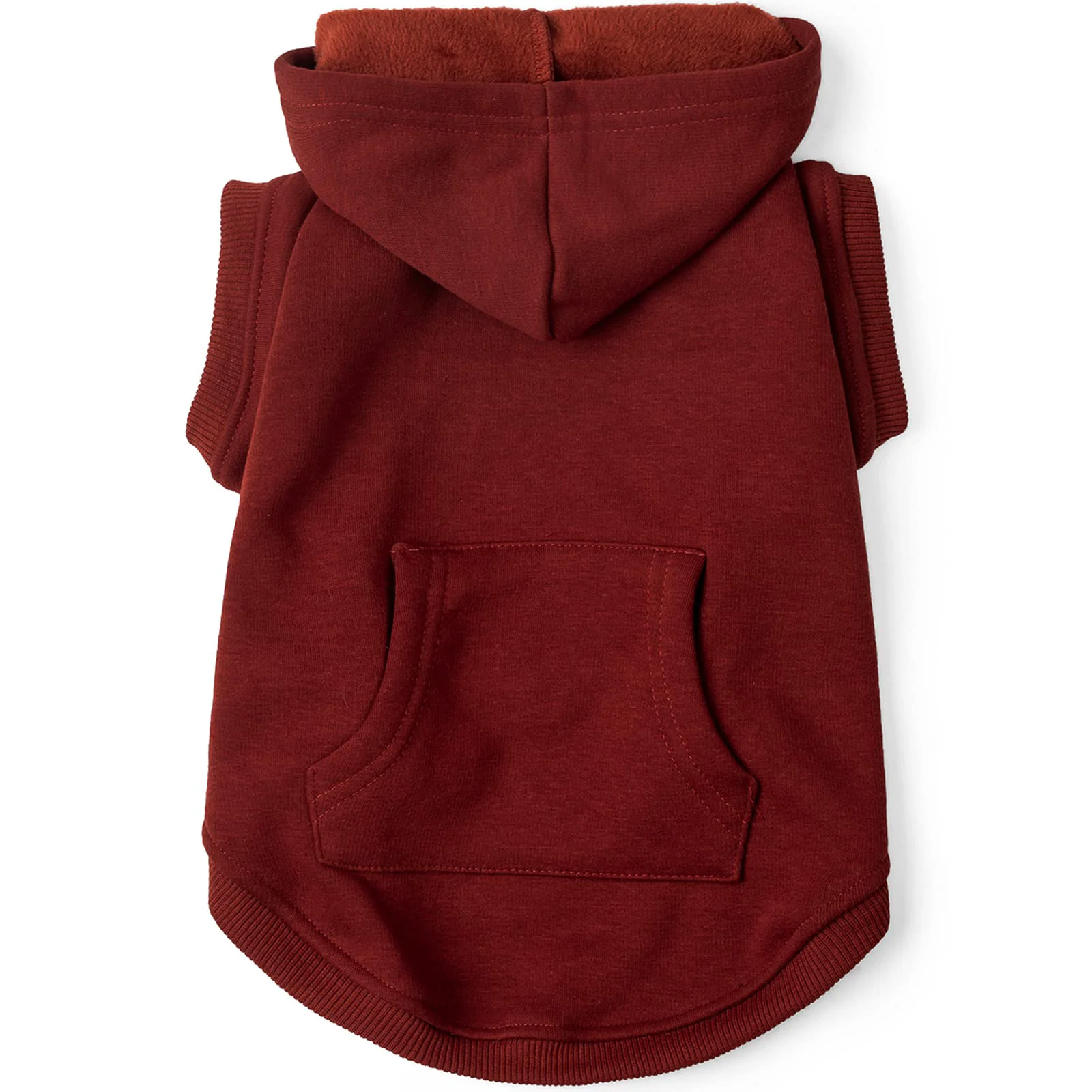 Relaxed Koneseve Dog Hoodie Fleece Coat with Hat – Red Size L Warm Winter Sweater for Small Dogs Official