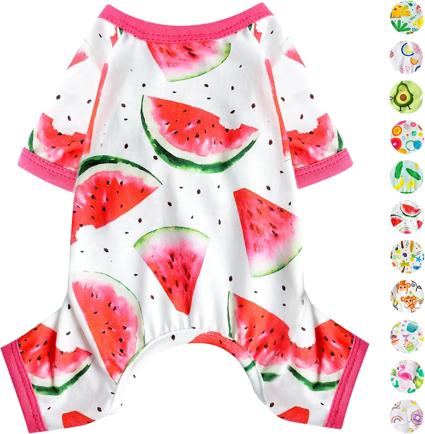 Advanced Dog Pajamas Pjs Summer Fall Dog Clothes for Small Dogs Girl – Boy – Medium Size Dogs Soft Stretchy Puppy Clothes Doggie Onesies Cat Pet Jammies Outfit Watermelon Red Large Crafted