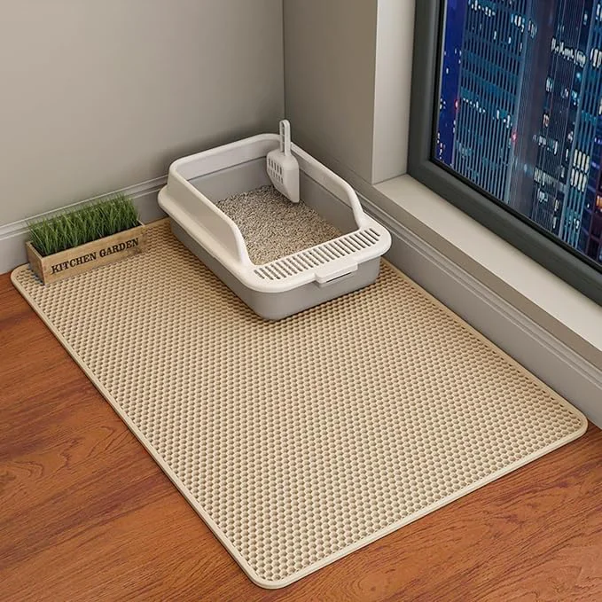 Premium Material HCY WLD Cat Litter Mat 45×26 35×24 30×22 24×18 Inch Double Layer Cat Litter Consistent