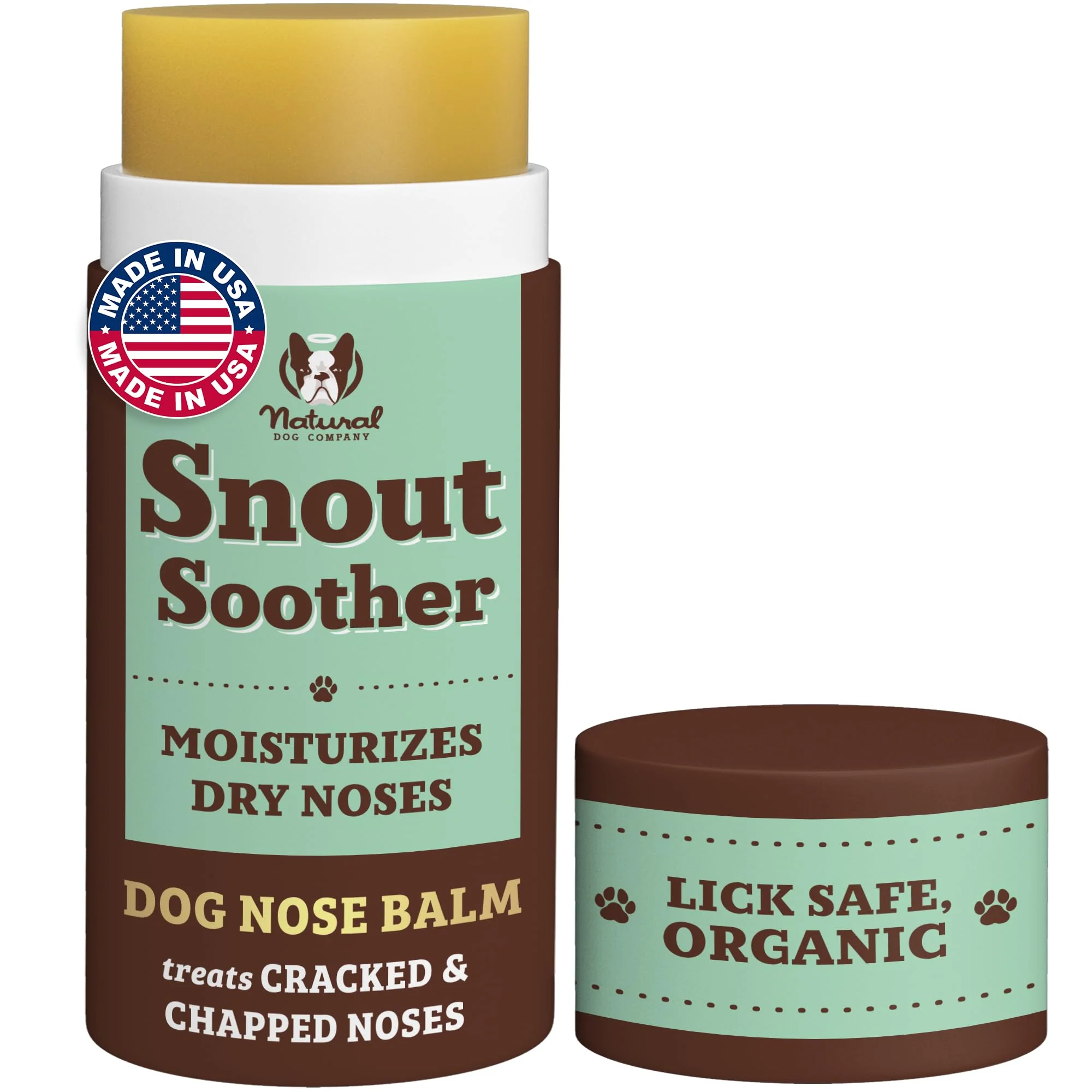 Responsible Natural Dog Company Snout Soother Balm Stick – All-Natural Lick-Safe Dog Nose Balm Made in USA World-Class