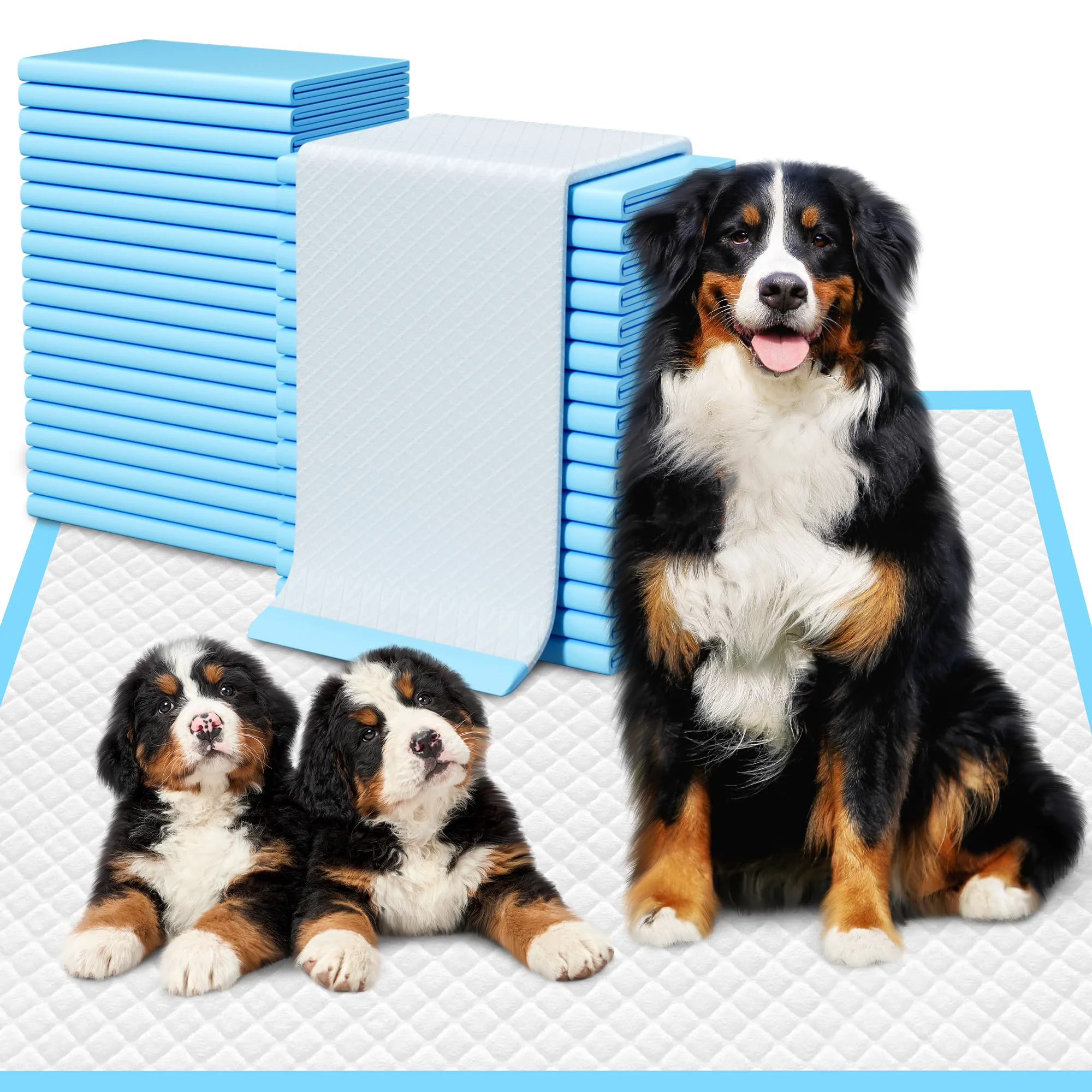 Pure YOPETKI Extra Large Puppy Pads 28×34 30 Count Super Absorbent Leak-Proof Training Pads Organic