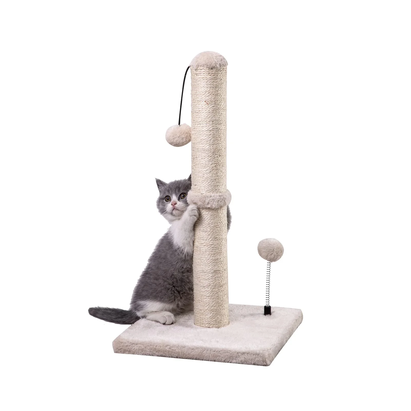 Lightweight MECOOL Cat Scratching Post – Premium 22in Sisal Kitten Scratcher for Small Cats Specialty