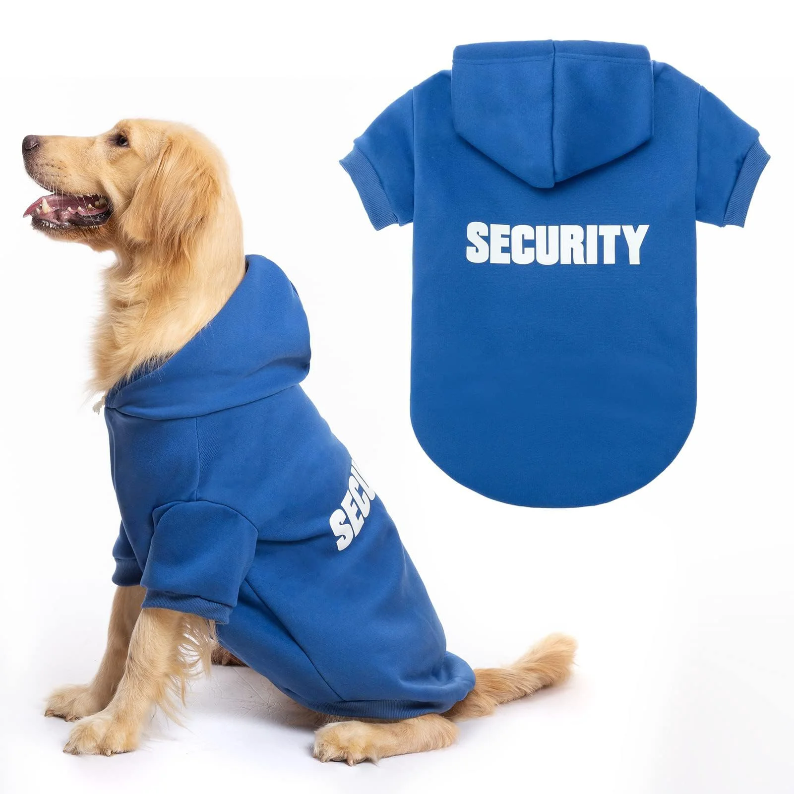 Breathable BINGPET Security Dog Hoodie – Ultra-Soft Fleece Coat 6 Sizes Easy Care Premium Material