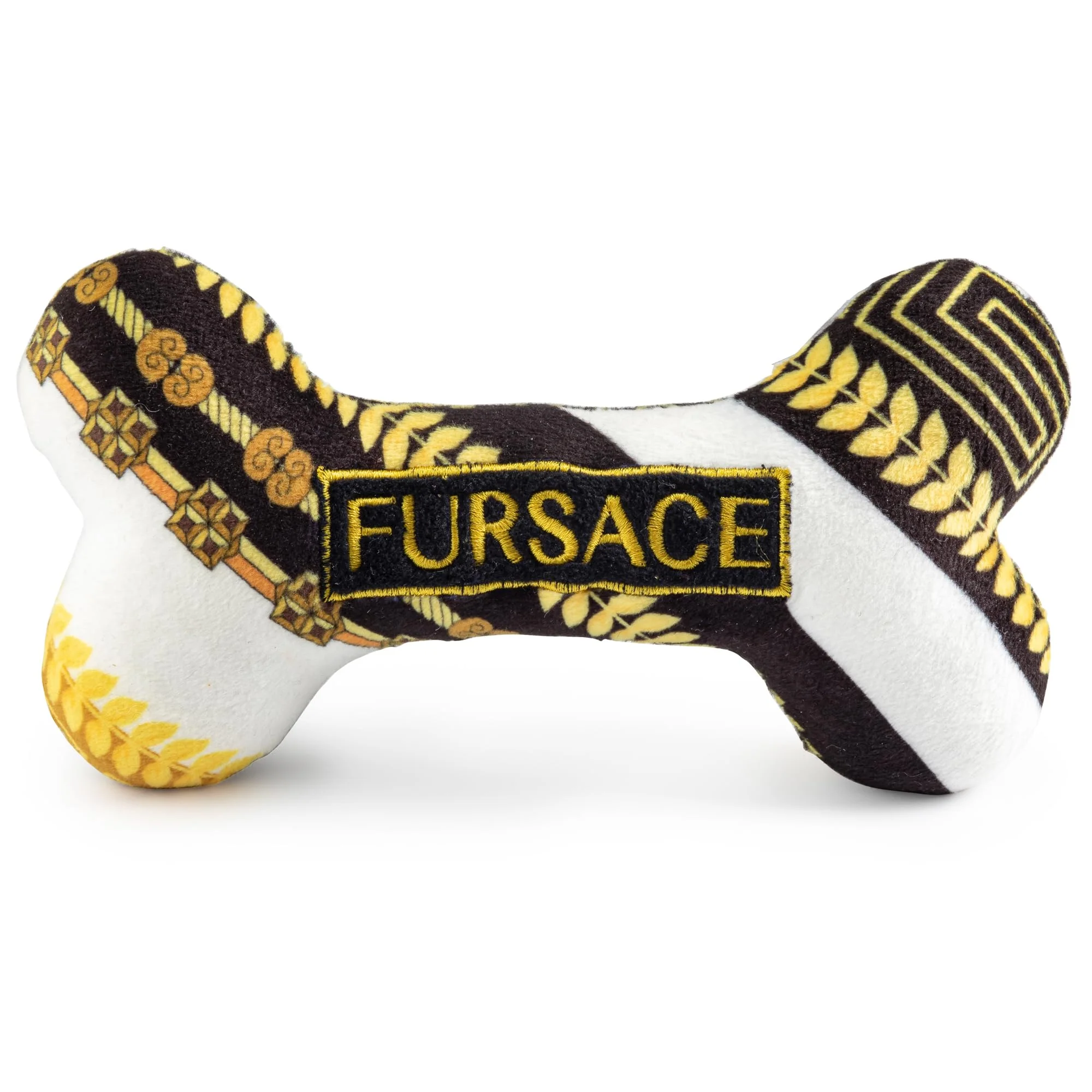 Sustainable Haute Diggity Dog Fursace Bone – Plush Designer Toy with Interactive Squeaker Authentic