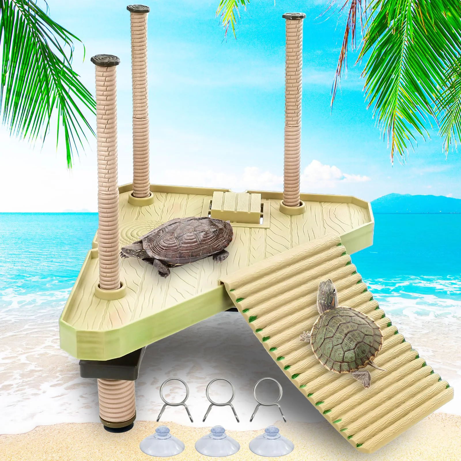 Refined Keedolla Floating Turtle Pier Basking Platform – Adjustable Reptile Dock Medium High-Performance