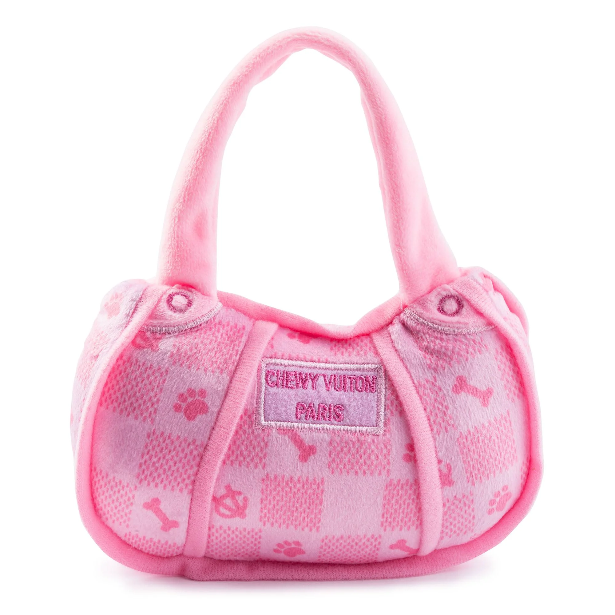 Dependable Haute Diggity Dog Pink Checker Chewy Vuiton Handbag – Plush Designer Toy with Squeaker Relaxed