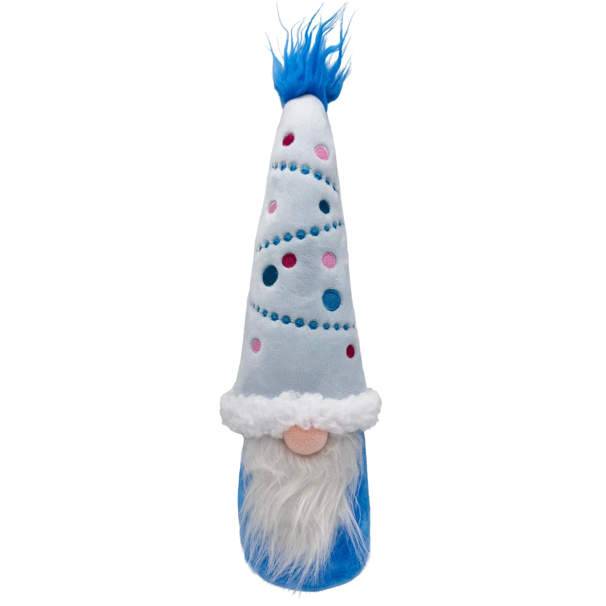 Durable Huxley Kent Funny Dog Toy w Squeaker – Winter Wonder Gnome Plush Squeaky Fetch Toy Elegant