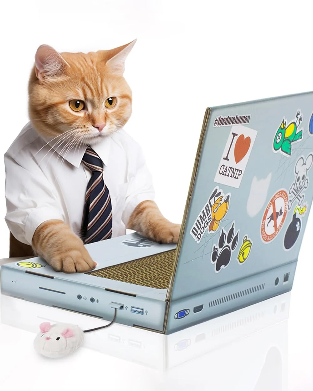 Official Suck UK Cat Laptop – Cardboard Scratchers Interactive Kitten Toy Pure