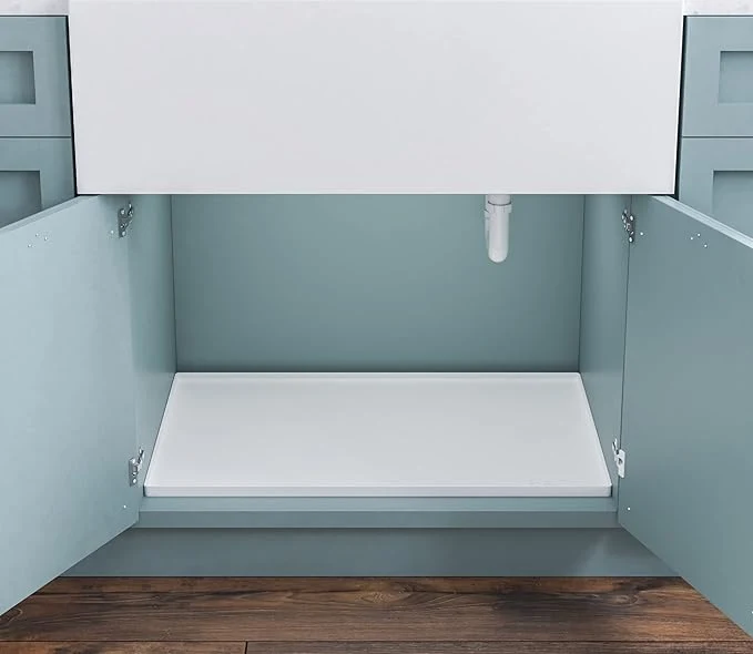 Verified BASIN – Under Sink Mat for Bathroom – The Silicone Under Sink Mats for Bathroom Waterproof – Under Sink Tray for Bathroom Waterproof – Under Sink Cover Vanity Liner White 28x19About ThisOverview Stylish