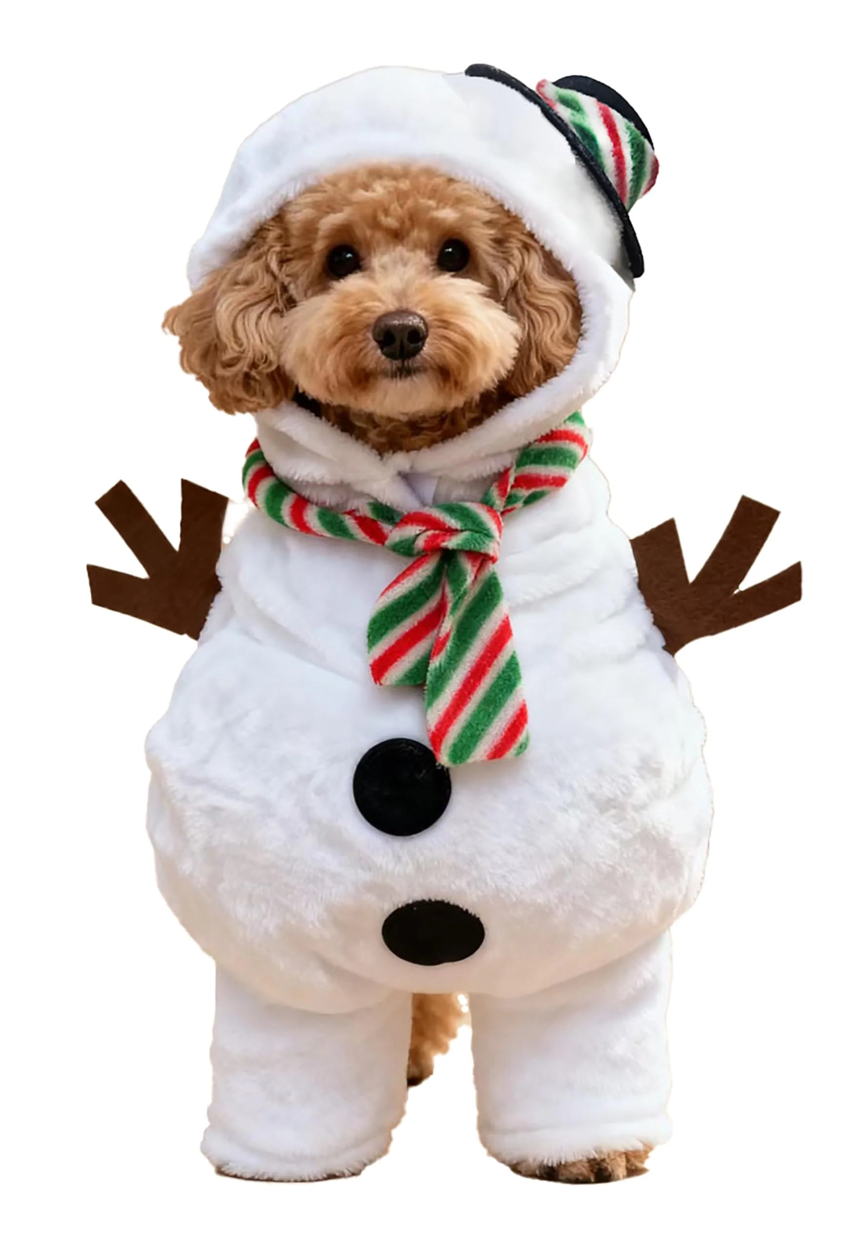 Contemporary IOICYBF Pet Costume for Small Dogs Cats Snowman Hoodie Winter Outfit Convenient