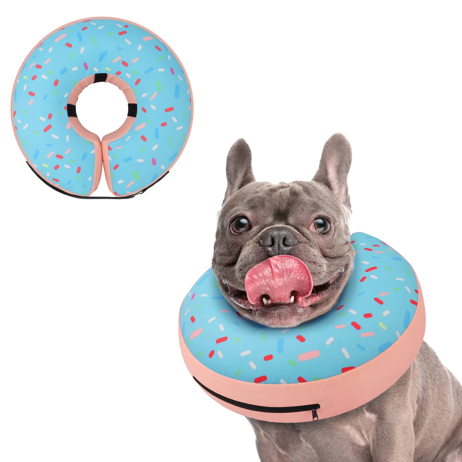 Environmentally Friendly Supet Inflatable Dog Cone Collar – Soft Donut ECollar for Post-Surgery Recovery Enhanced
