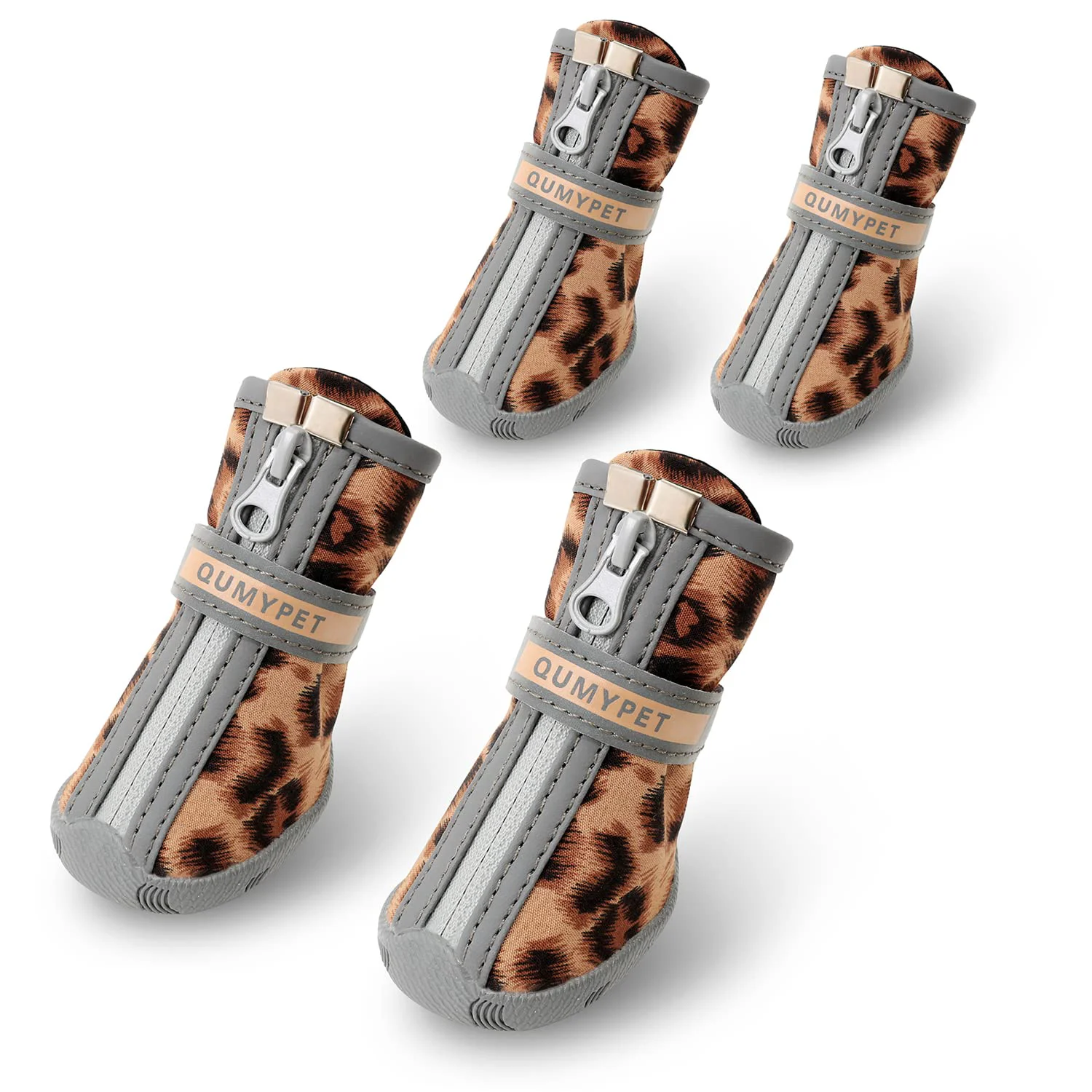 Fast QUMY Small Dog Shoes – Waterproof Non-Slip Boots for Winter Snow Summer Pavement Detailed