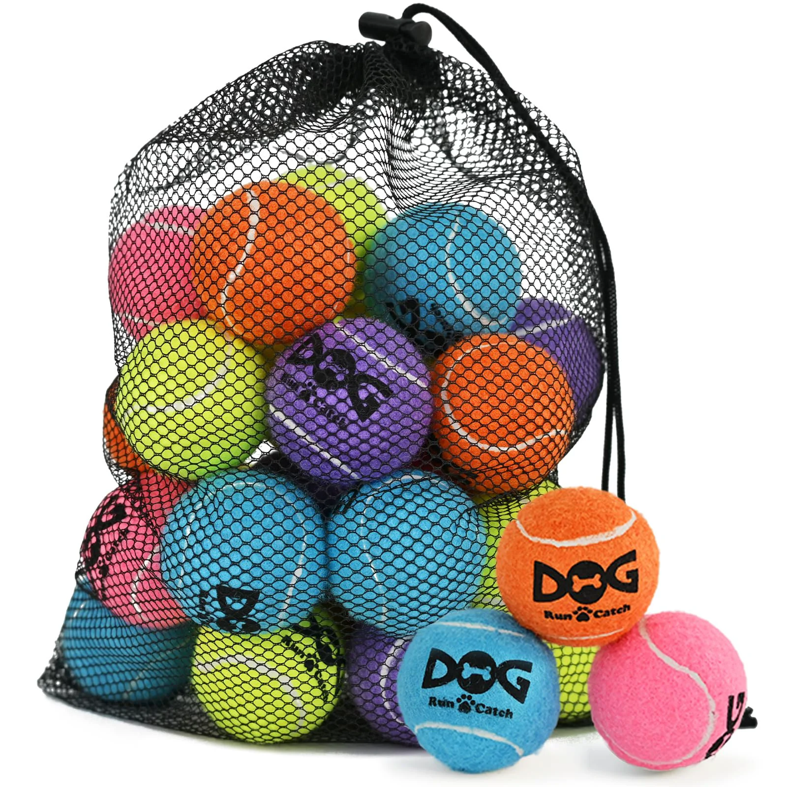 Carefully Designed INSUM 20-Pack Small 2-Inch Squeaky Dog Balls – Non-Toxic SGS Consistent