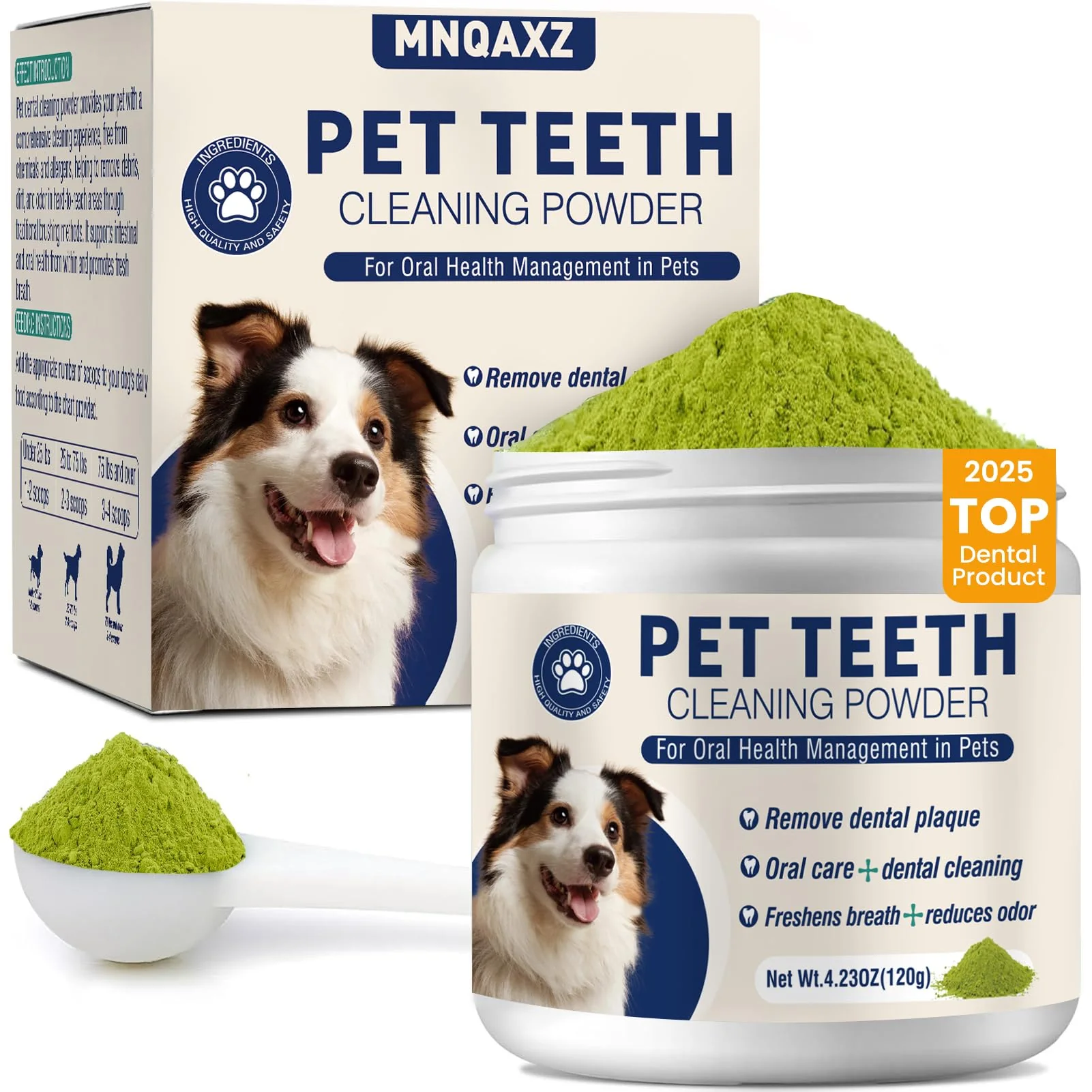 Dependable MNQAXZ Dental Powder for Dogs – Fresh Breath Teeth Cleaning 120g 60-Day Supply Casual
