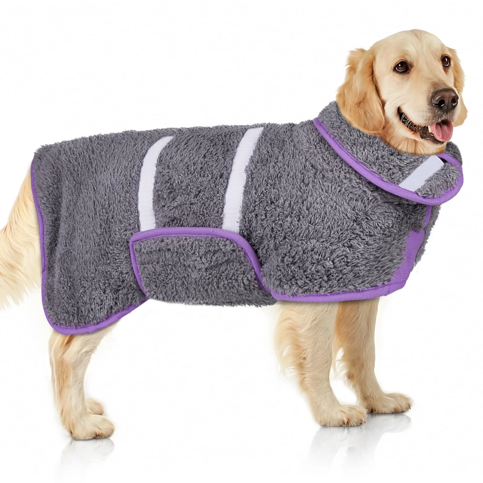 Responsible Unicorn Catcher Dog Bathrobe – Ultra Absorbent Quick-Dry Adjustable Size S-XXL Certified