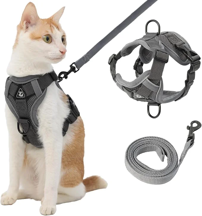 Reliable Cat Harness and Leash Reflective Cat Harness Escape Proof Durable