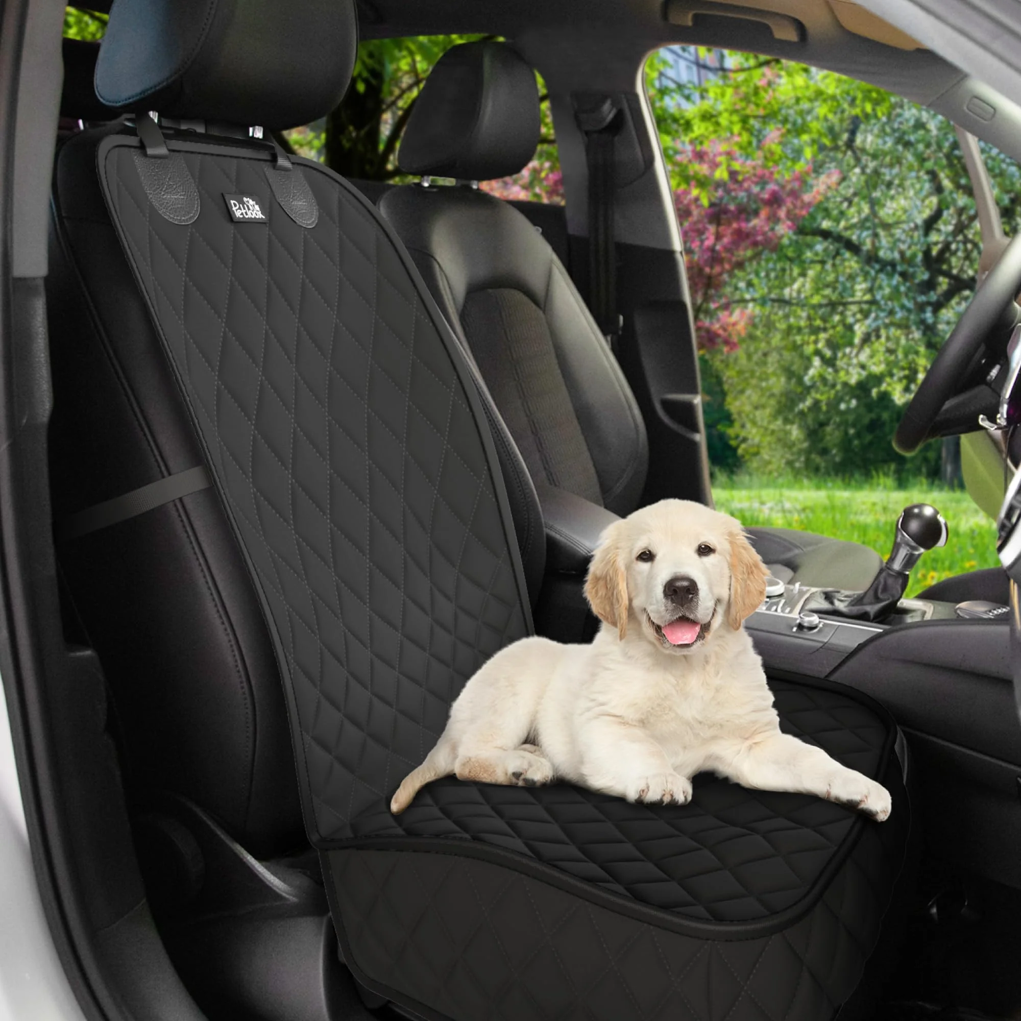 Exclusive Petloox Front Seat Dog Cover – Waterproof Non-Slip Front Seat Protector for Cars Trucks SU User-Friendly