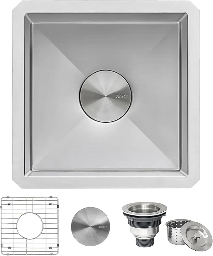 Natural Ruvati 15 inch Undermount Bar Prep 16 Gauge Kitchen Sink Round Corners Stainless Steel Single Bowl – RVH7015About ThisOverview Lightweight