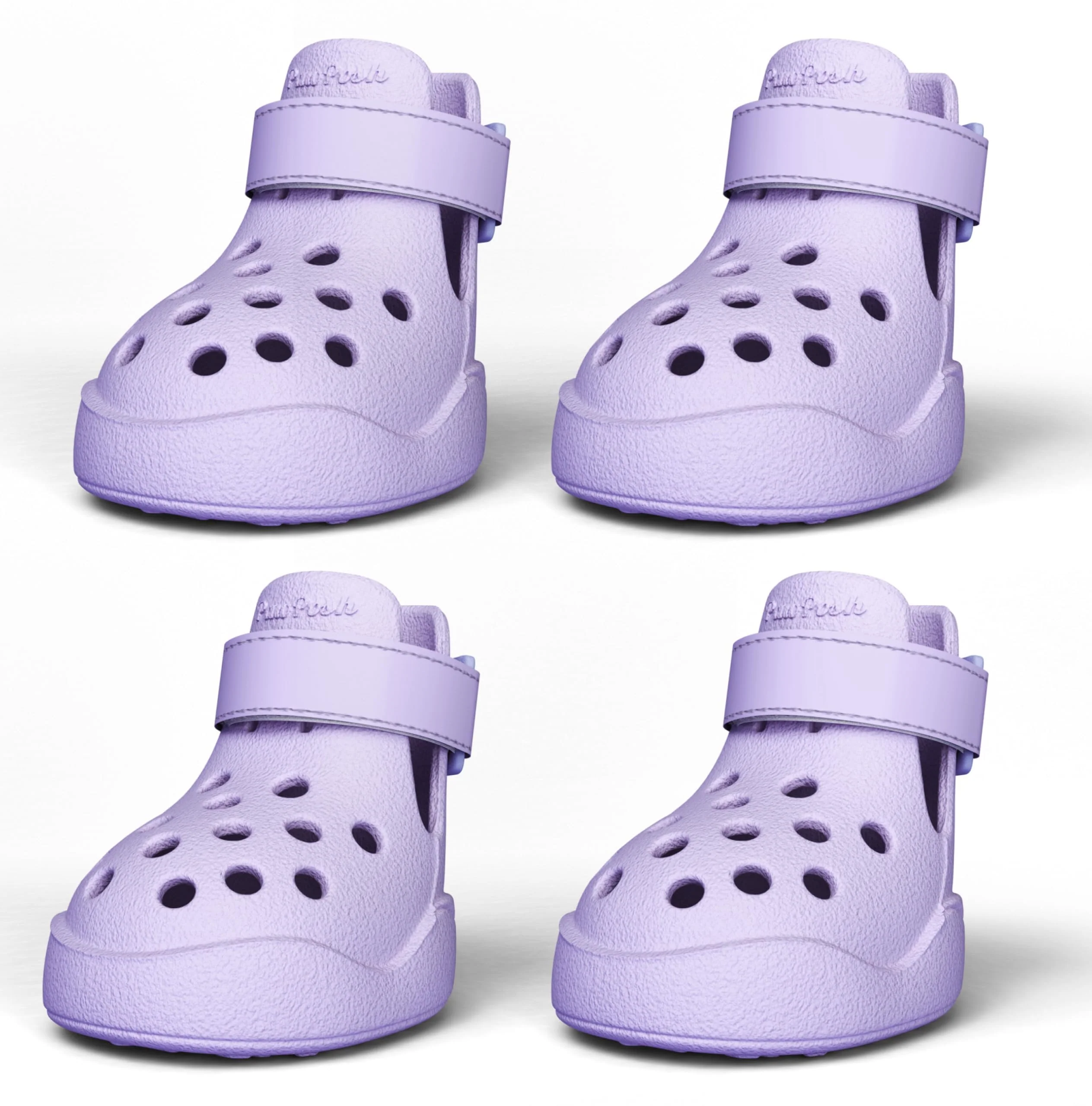 Soft PawPosh Dog Shoes – Non-Slip Waterproof Sandals Purple Size 1 Optimized