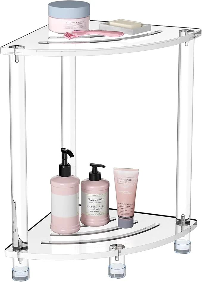 Classic Sumerflos Acrylic Corner Shower Stool for Inside Shower Clear Small Shower Bench for Shaving Legs Seating Waterproof Heavy Duty Assemble Modern Clear 11.81 D x 11.81 W x 18.11 H About ThisOverview Crafted