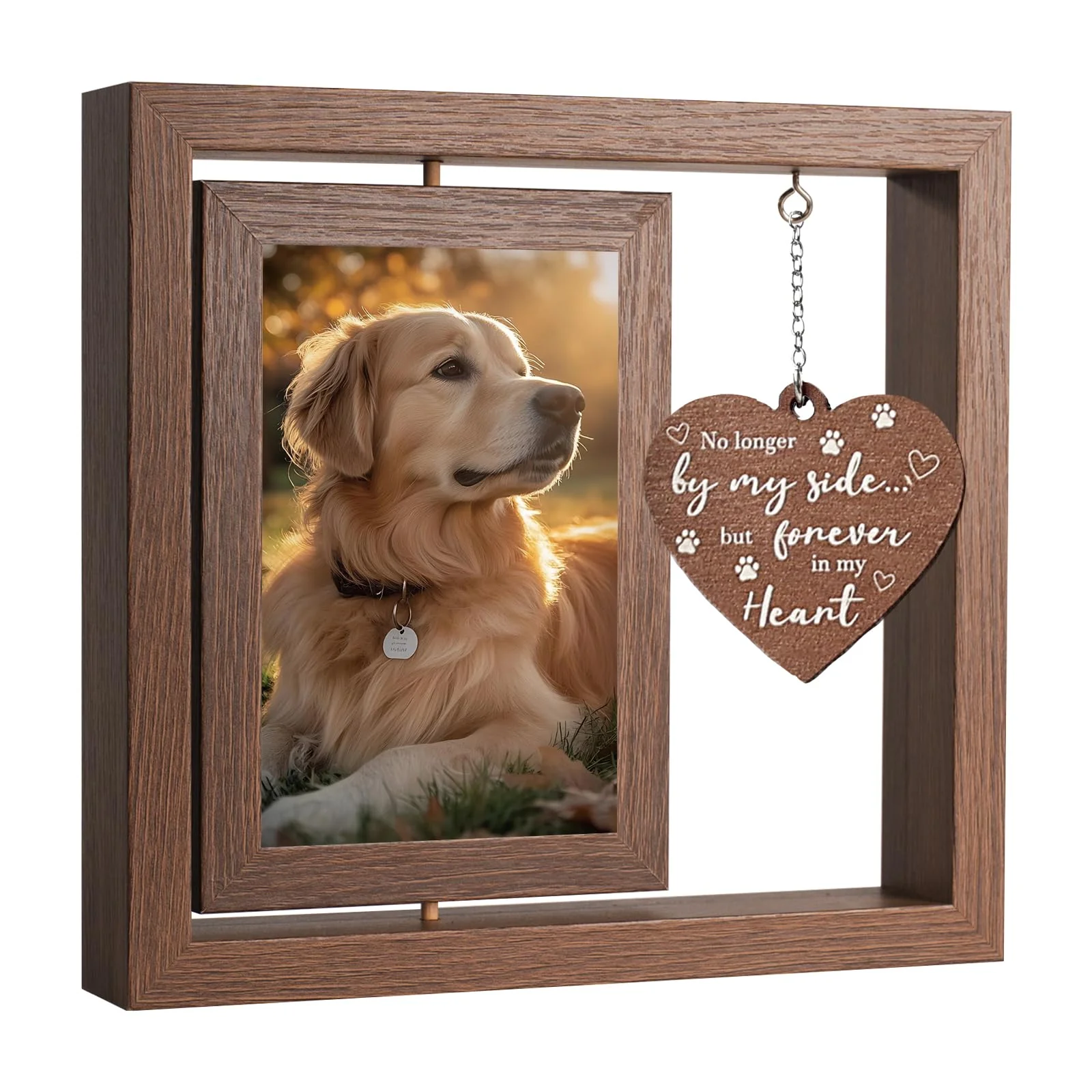 Outstanding X-partner 4×6 Pet Memorial Photo Frame – In My Heart Keepsake Reliable