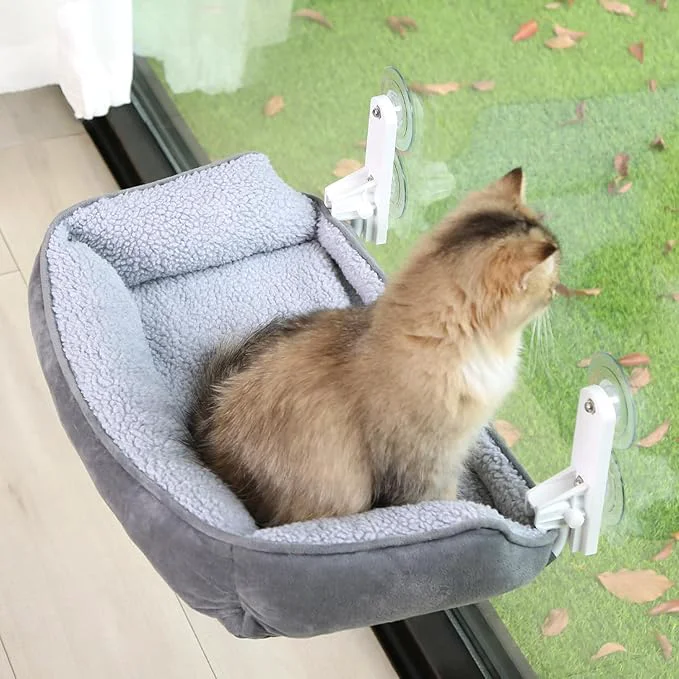 Minimalist Zakkart Foldable Cat Hammock for Window Contemporary