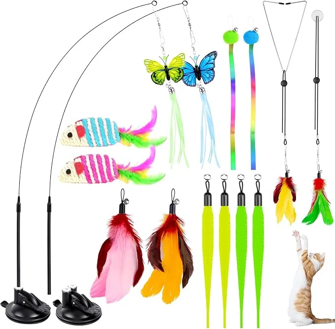 Quality HONGDDY Cat Toys for Indoor Cats Hanging Door Kitten Wand First-Class