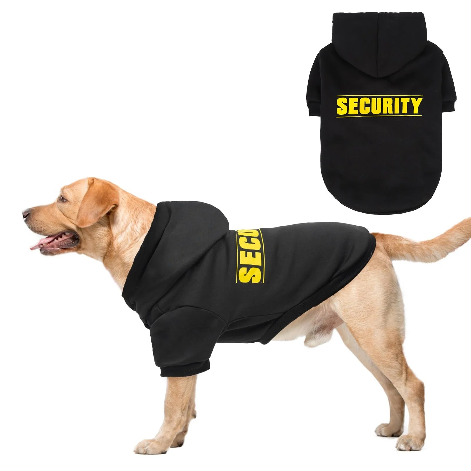 Smooth SCENE Security Dog Hoodie Sweaters XL – Brushed Fleece Warm Winter Coat with Hat Unique