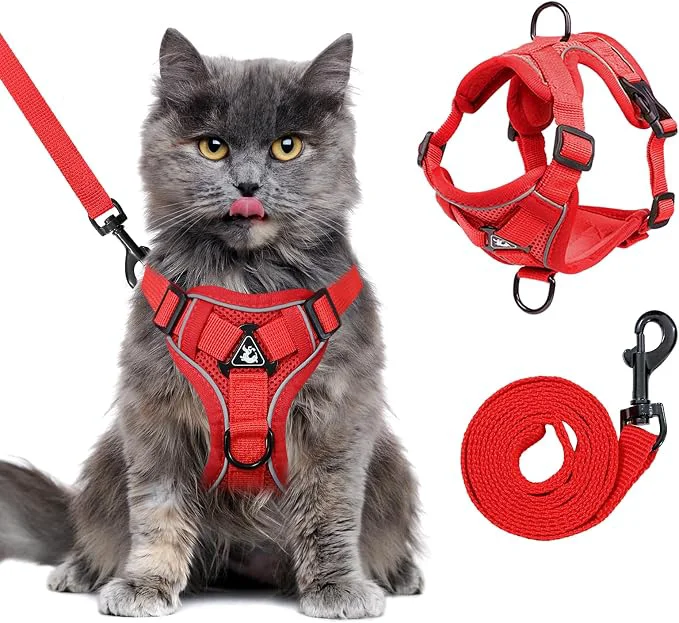 Effective Escape Proof Cat Harness and Leash Set High-Grade