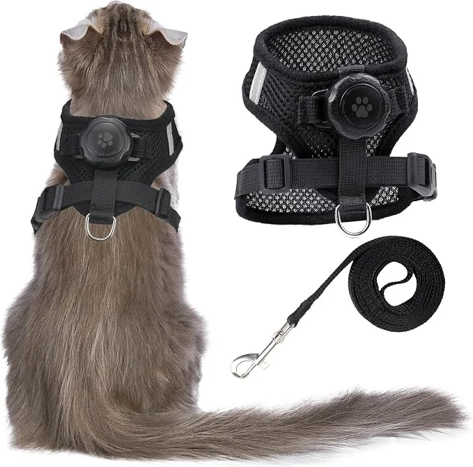 Outstanding AirTag Cat Harness and Leash for Walking Integrated Cat Vest Original Design