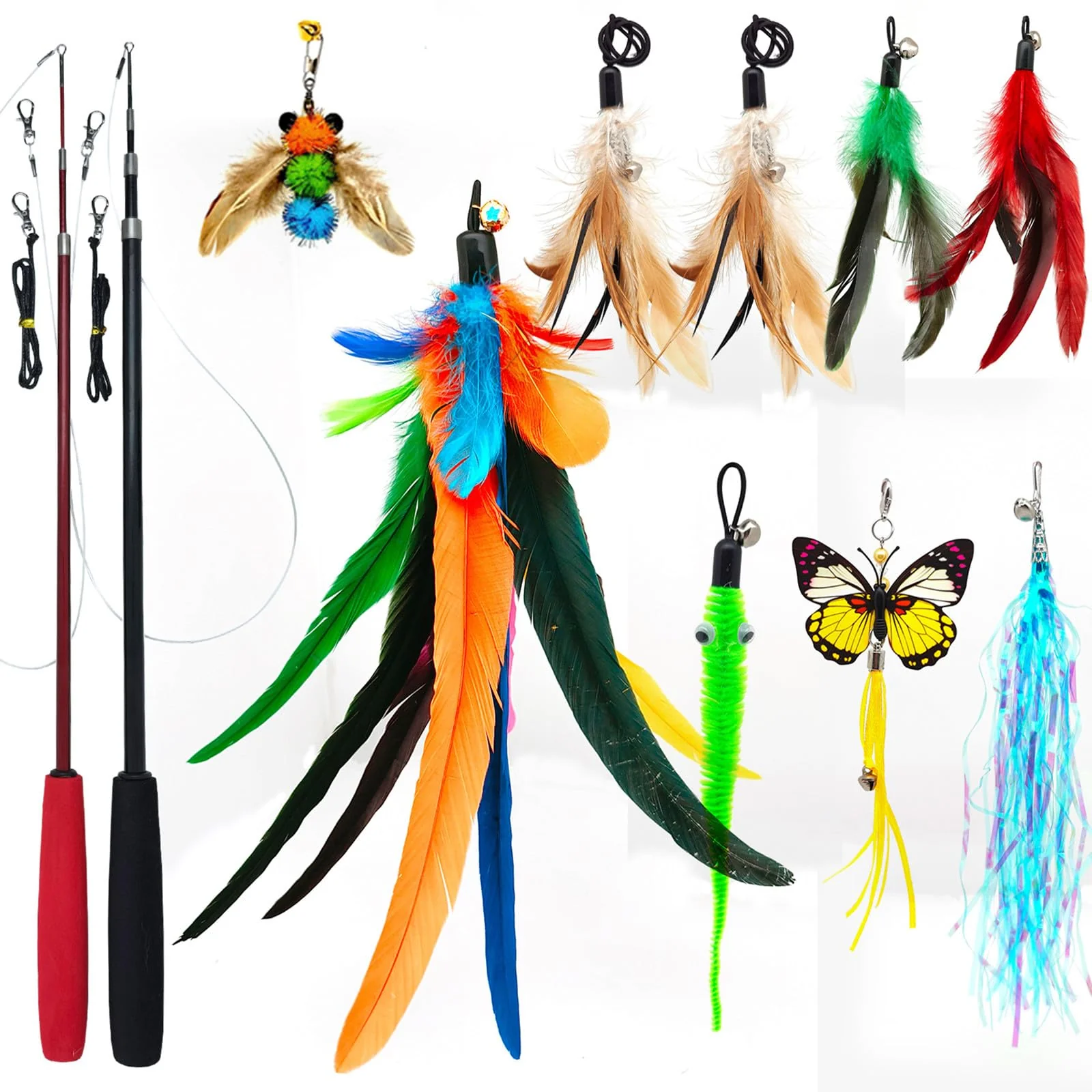 Trusted miwoowim 2PCS Retractable Cat Teaser Wands 9PCS. Chosen for quality fits naturally into modern pet homes. Dependable