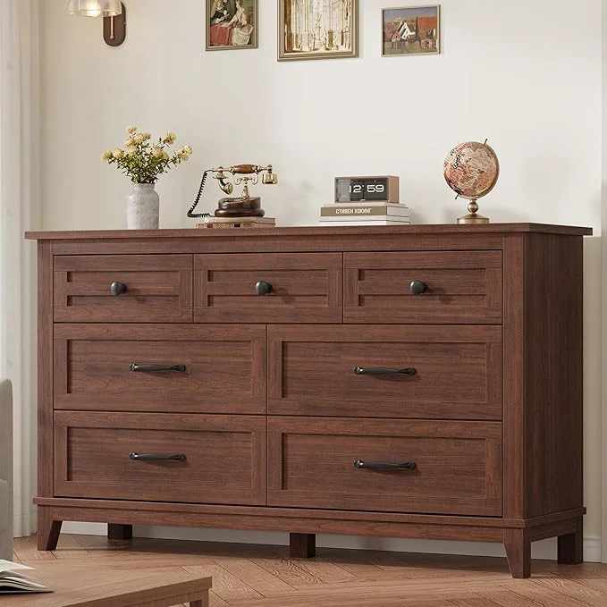 Organic GarveeHome 7 Dresser for Bedroom 54 in Wide Drawer Dresser with Storage standing Wooden Closet Storage Chest for Living Room Bedroom Entryway WaluntAbout ThisOverview Minimalist
