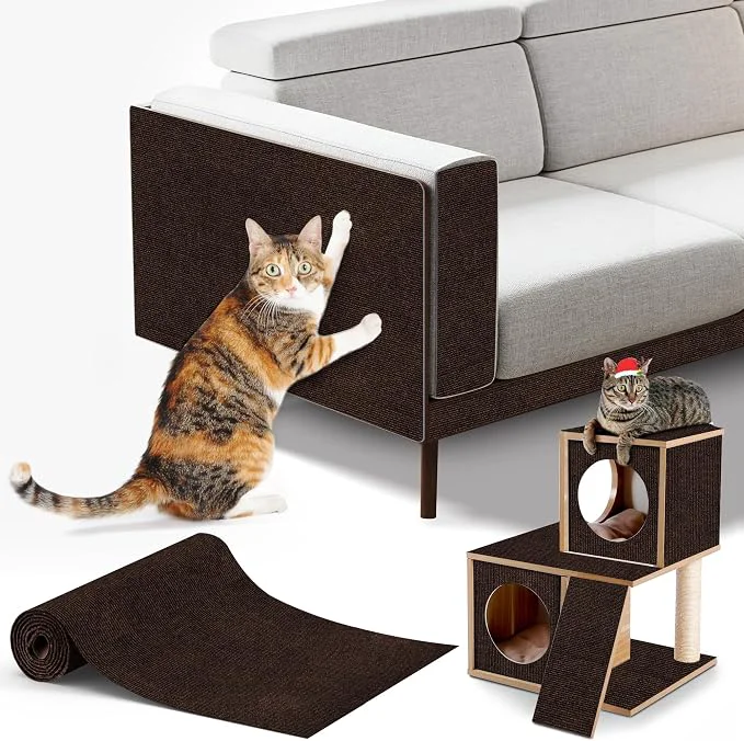 Outstanding cat Scratching mat Self-Adhesive Trimmable Furniture Protector Certified