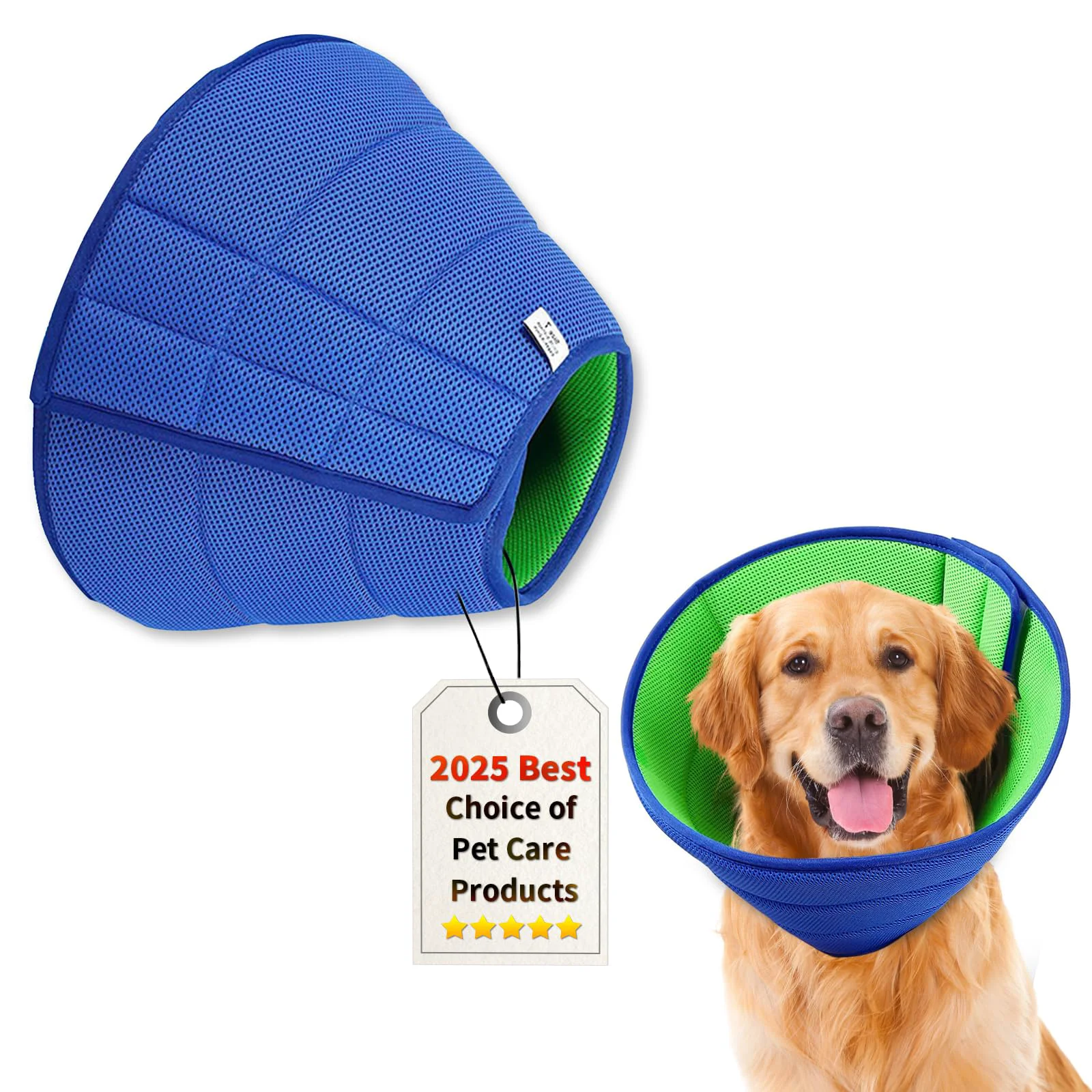 Pure BQFLY Soft Dog Cone Collar — Breathable Post-Op Comfort for Dogs Cats Luxury