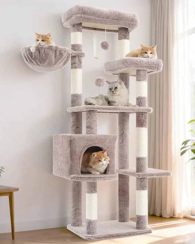 High-Performance Cat Tree for Indoor Cats 55.1 inch Cat Tower Official