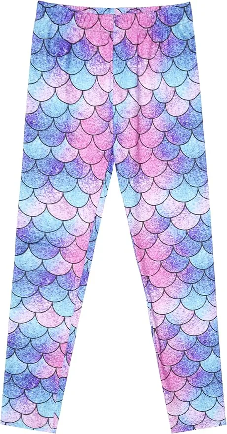Durable Girl Unicorn Leggings Kid Rainbow Print Legging Tights Trousers Slim Long Pants Smooth