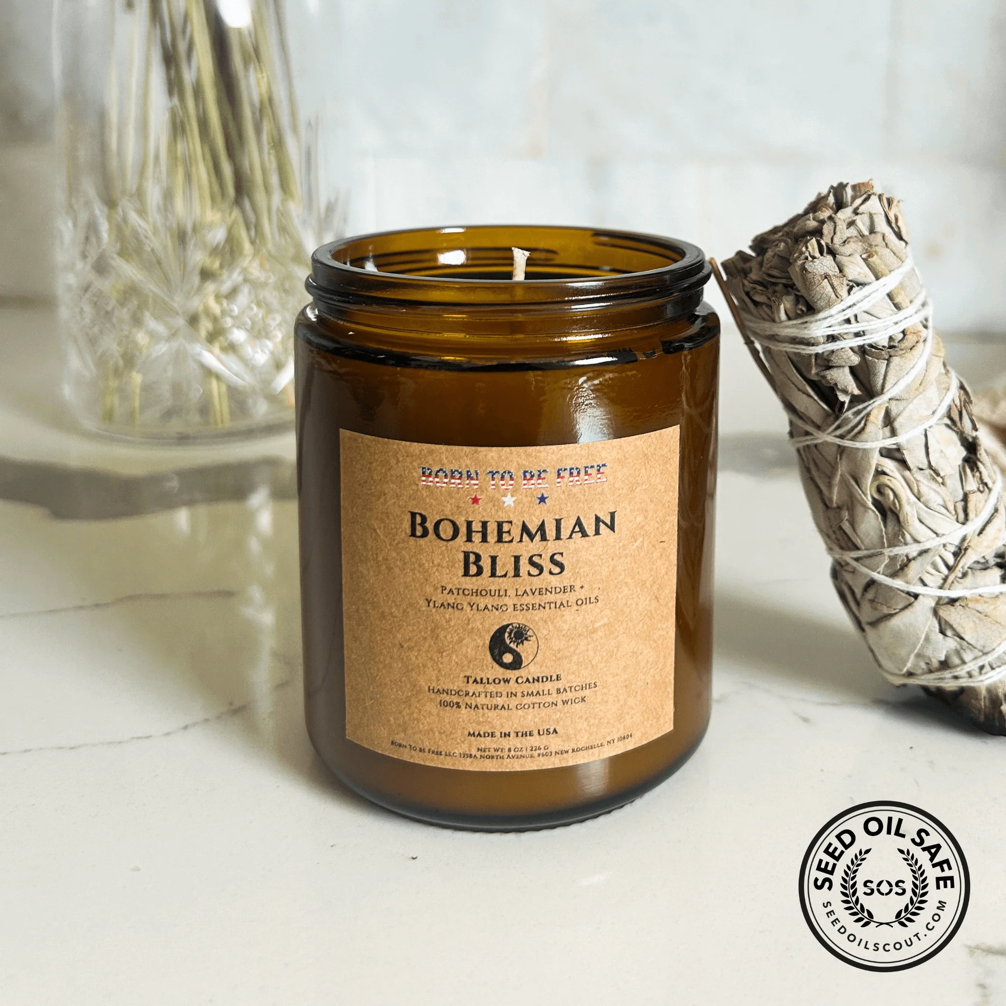 Stylish Bougie au suif Bohemian Bliss Unique