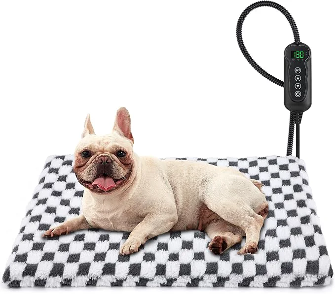 Original MIXJOY Heated Dog Bed 11 Adjustable Temperature Dog Heating Pad Indoor Convenient