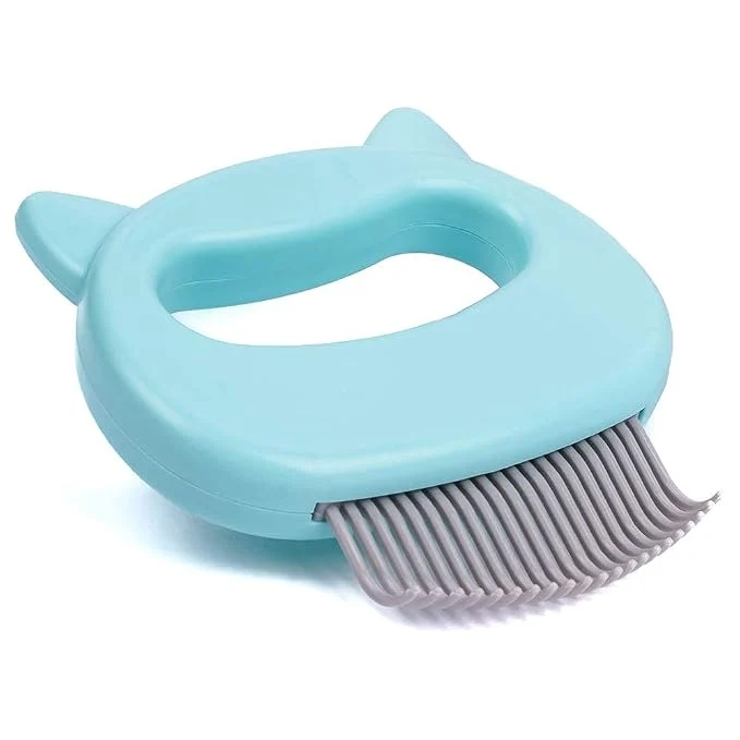 Contemporary Leo’s Paw The Pet Hair Removal Massaging Shell Comb Soft Deshedding Flexible