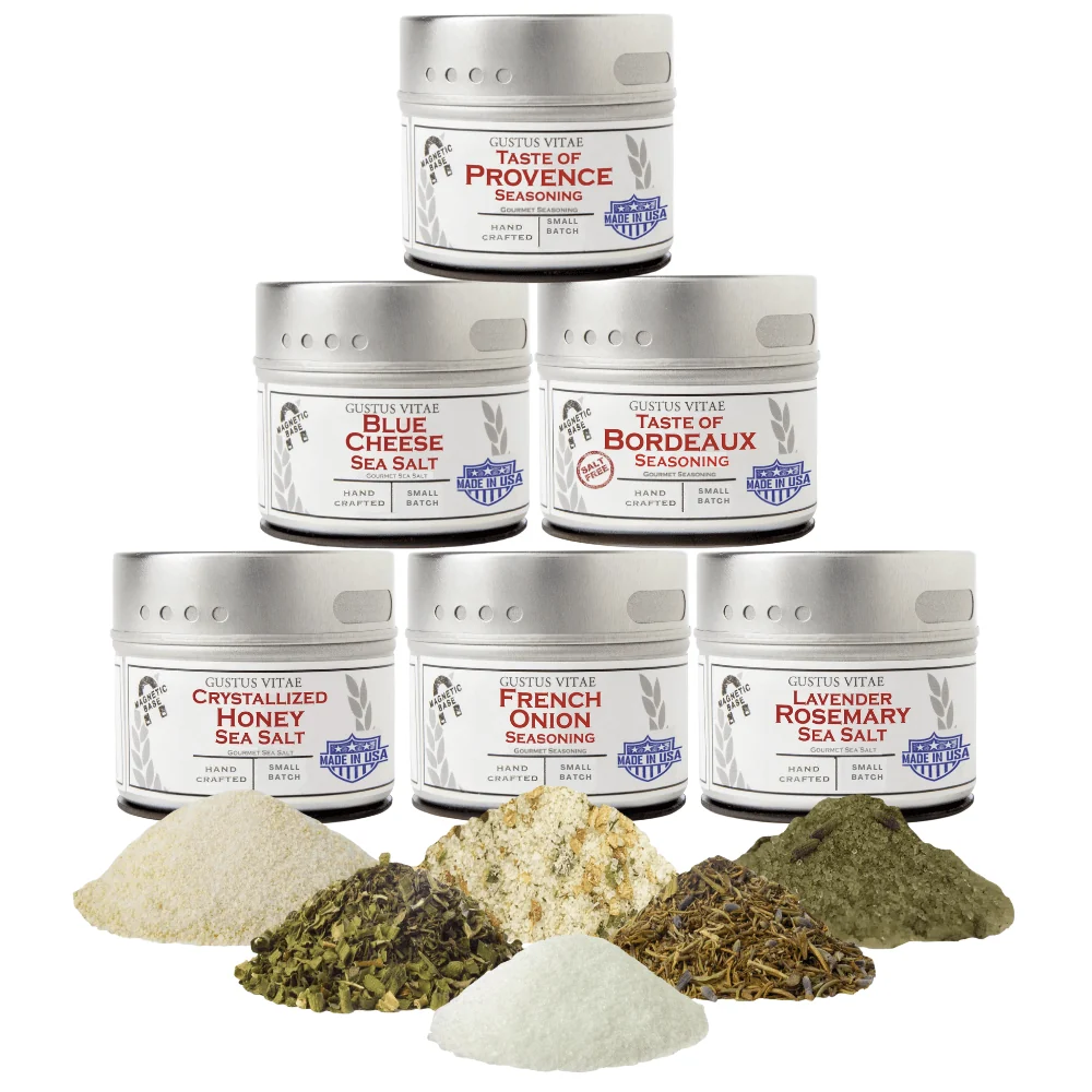 Prestigious Coffret Cadeau Épices Françaises – Saveurs de France – Mélanges d’Épices Artisanaux Six Pièces Minimalist