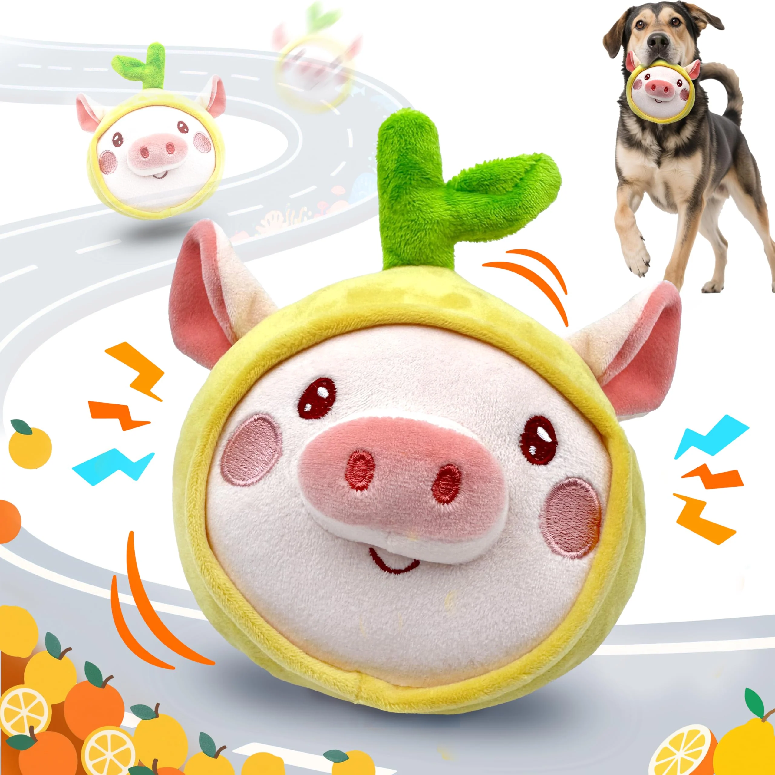 Effective Hanarook Interactive Dog Toy Ball – Moving Squeaky Music Mode for Small to Medium Dogs Superior