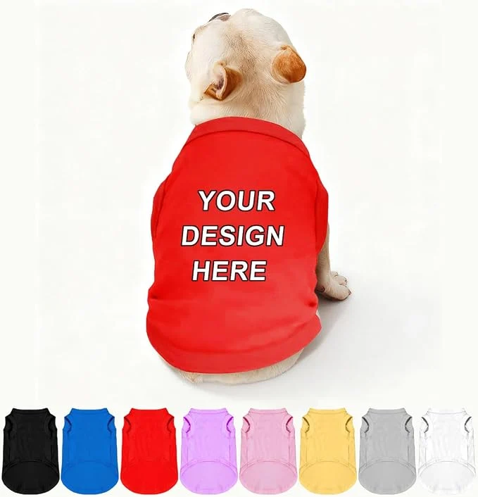 Quality Custom Dog Clothes Shirts for Small Large Dogs Breathable Pet Shirt Customized Green