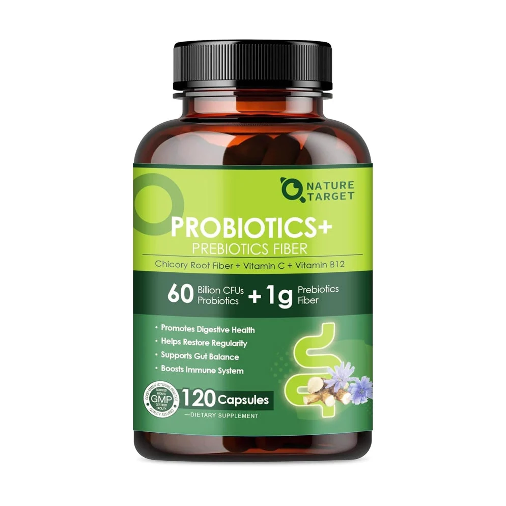 Crafted Probiotiques avec fibres prébiotiques 60 milliards d’UFC 120 gélules Proven