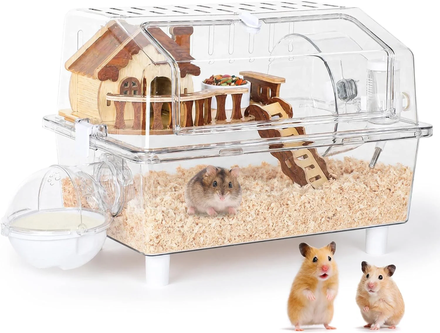 Minimalist 8-in-1 Hamster Cage Kit 16 x 11 x 11.8 in Green