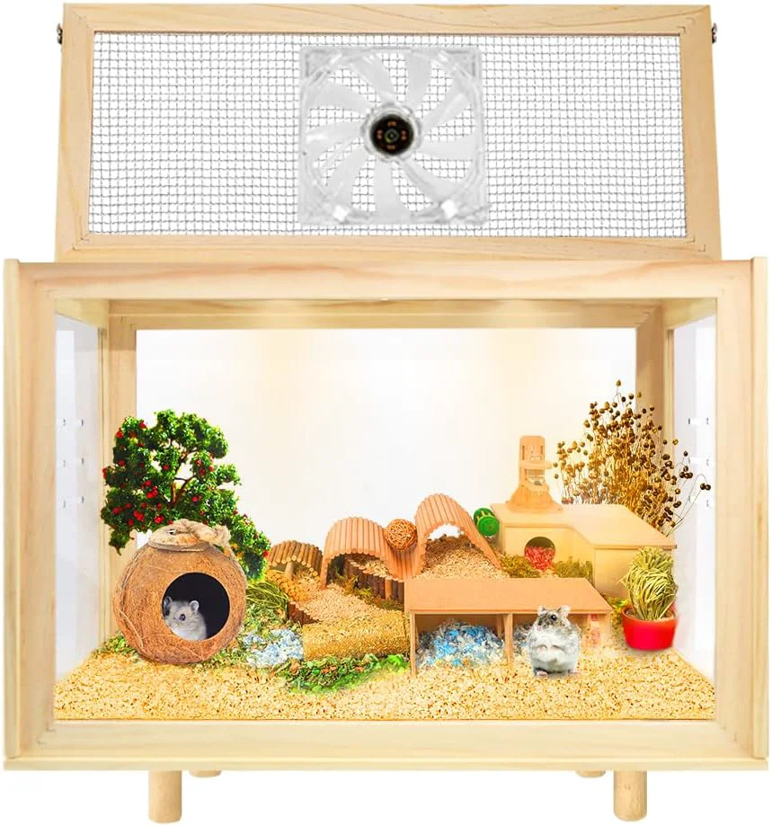 Outstanding Large Wooden Hamster Habitat 22.8 x 15.7 x 18.85 Inch Excellent