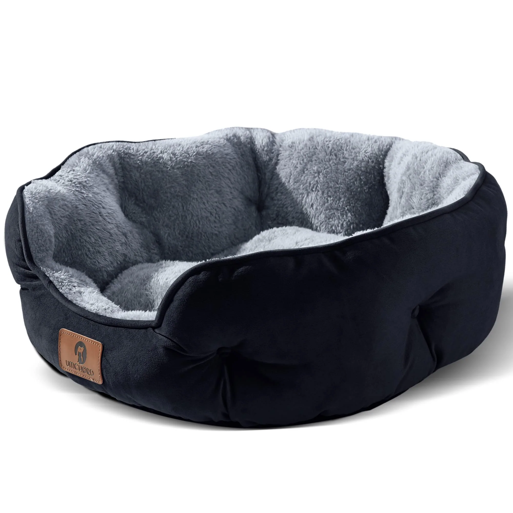Secure Asvin Small Dog Bed 20in — Soft Sherpa Anti-Slip Water-Resistant Bottom for Small Pets Contemporary