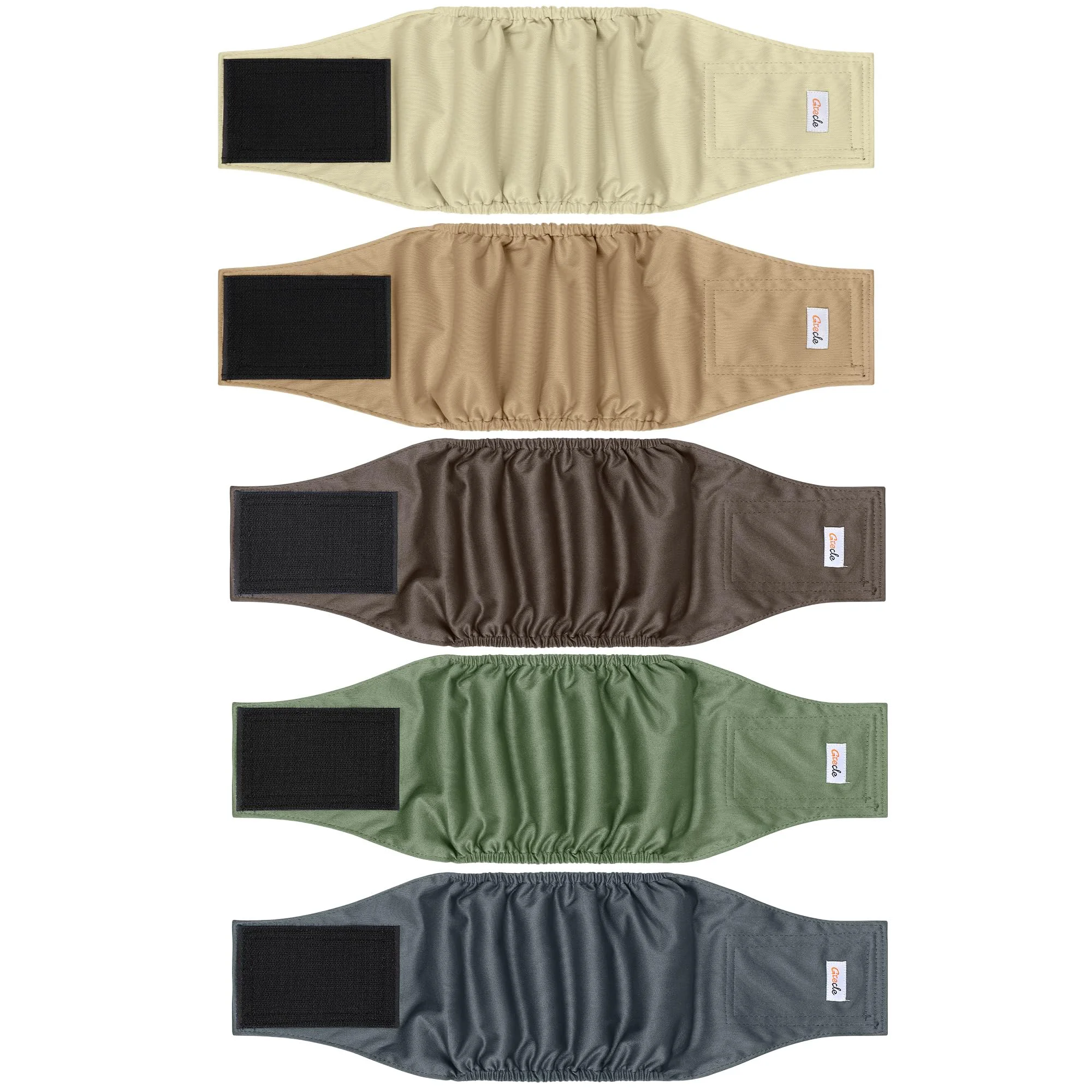 Outstanding Grecle 5 Pack Male Dog Diapers – Premium Reusable Belly Bands Elite