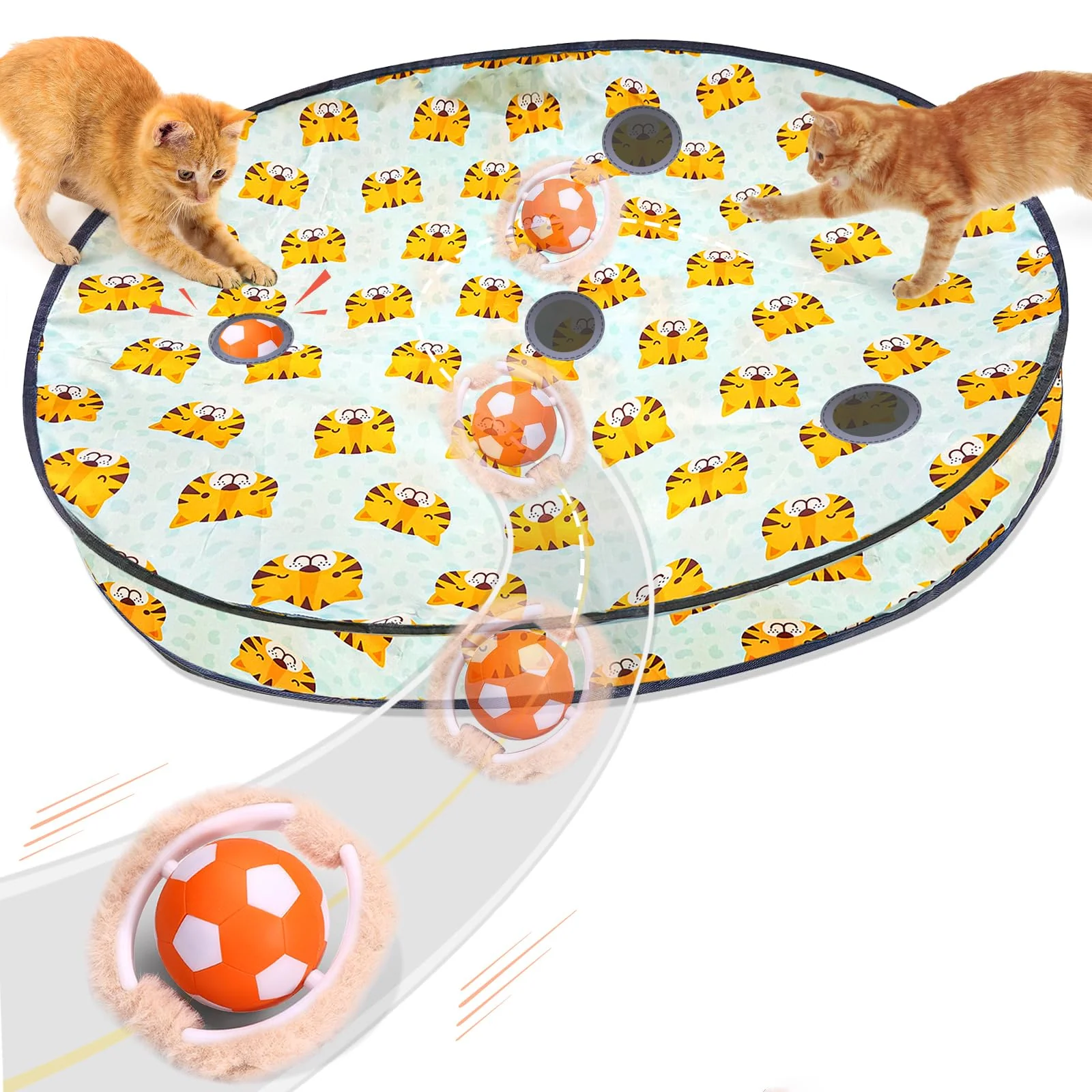 Unique VIWIK Cat Toys for Indoor Cats — Interactive Motion-Activated Ball Hide Seek Mouse Safe